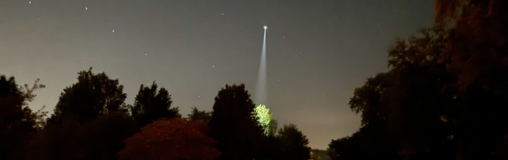 Metro East Drone drone in background searching for lost pet